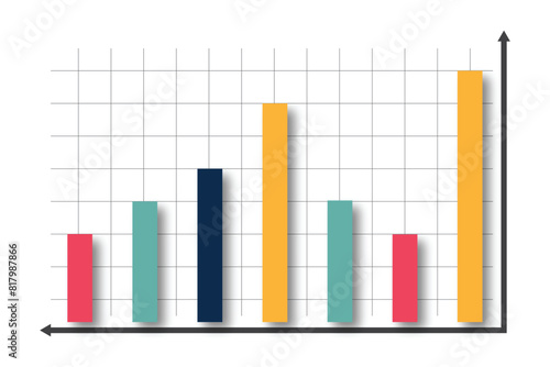 Modern infographic elements design, chart, graph, scheme, colors editable