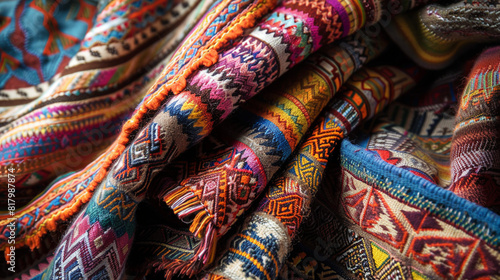 South America traditional fabric. 