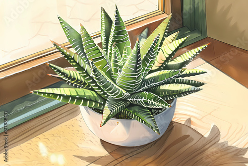 Haworthia plant (Colored Pencil) - Southern Africa - Small, rosette-like succulents, easy to care for 