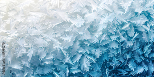 Cool gradient from icy white to pale blue, reflecting winter's chill, ideal for cold weather apparel or frost-themed decor