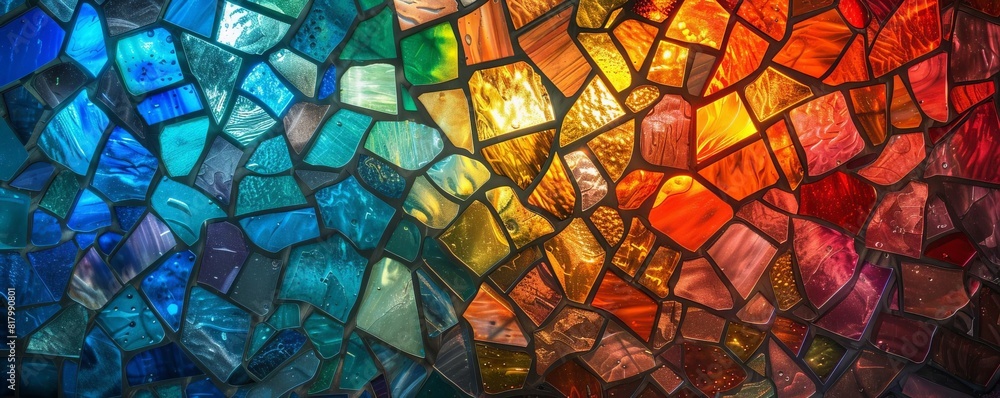 A stained glass window with fragmented pieces slowly assembling, symbolizing the restoration of faith and healing of divisions A stained glass window with fragmented pieces slowly assembling, symbolizing the restoration of faith and healing of divisions