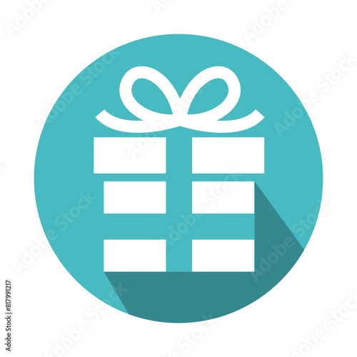 Gift box icons in modern flat style. Gift boxes with ribbon icons set. Gift box flat line silhouette set.