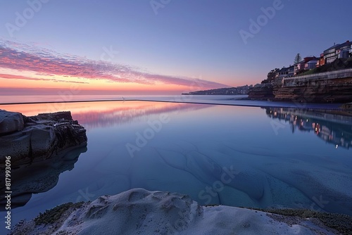 coogee rock pool at dawn scenic seascape photography australia photo