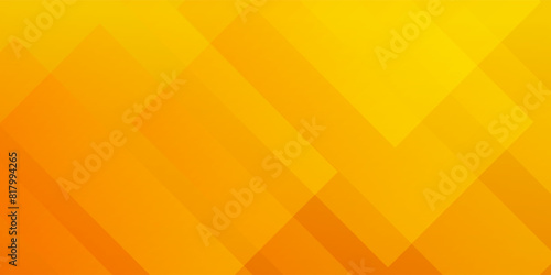 Abstract orange and yellow banner background with geometric shapes. Modern graphic design. Futuristic technology concept