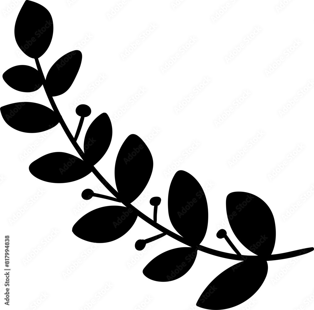 leaf of wreath ornament illustration leaf of wreath ornament illustration