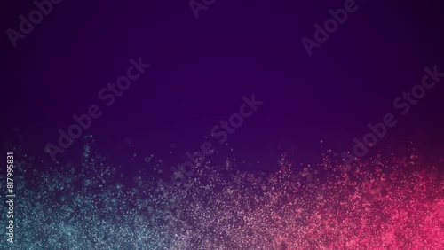 Abstract Background with Colorful blue, red, and purple Glowing Particles Upward Motion. Ultra HD 4K 3840x2160 3D Animation photo