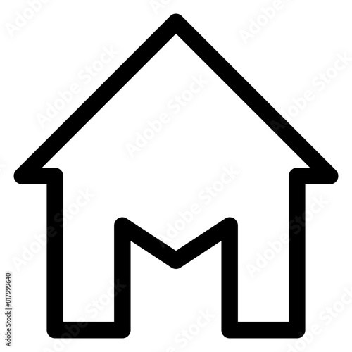 home line icon isolated on white background