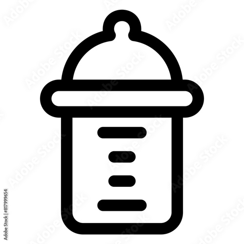 pacifier line icon isolated on white background