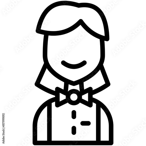 waitress line icon