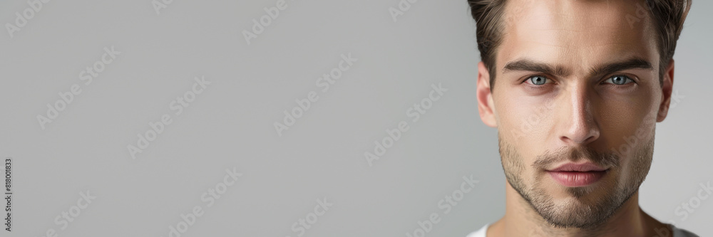 Obraz premium Close-up of confident young male model