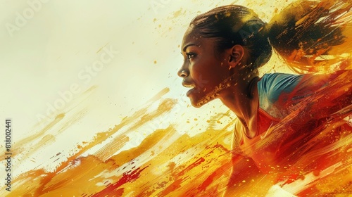 female marathon runner, an indian female marathon runner showcases resilience and tenacity in her athletic endeavors, illustrating strength and determination