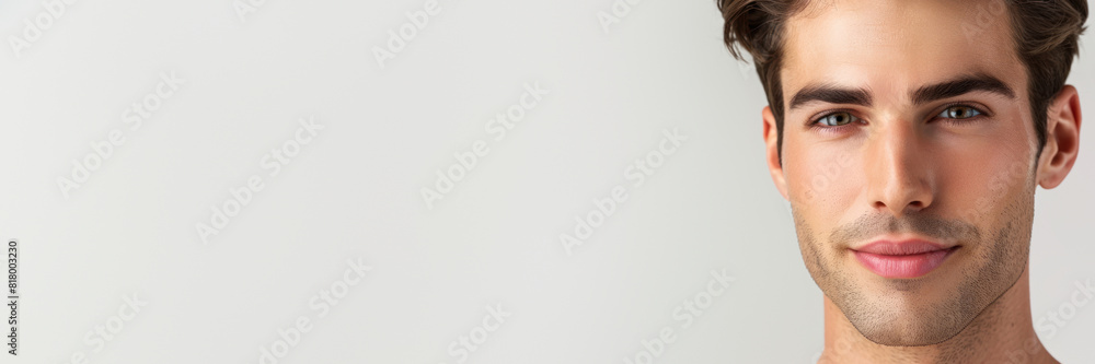 Obraz premium Portrait of a smiling man with a clean look