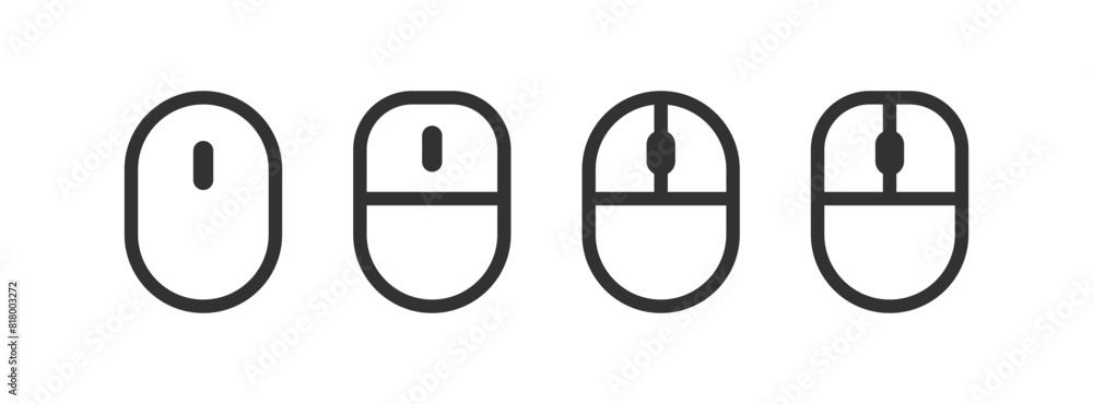 Computer mouse icon. Click, scroll device. Laptop tool. Computer mouse icon. Click, scroll device. Laptop tool.