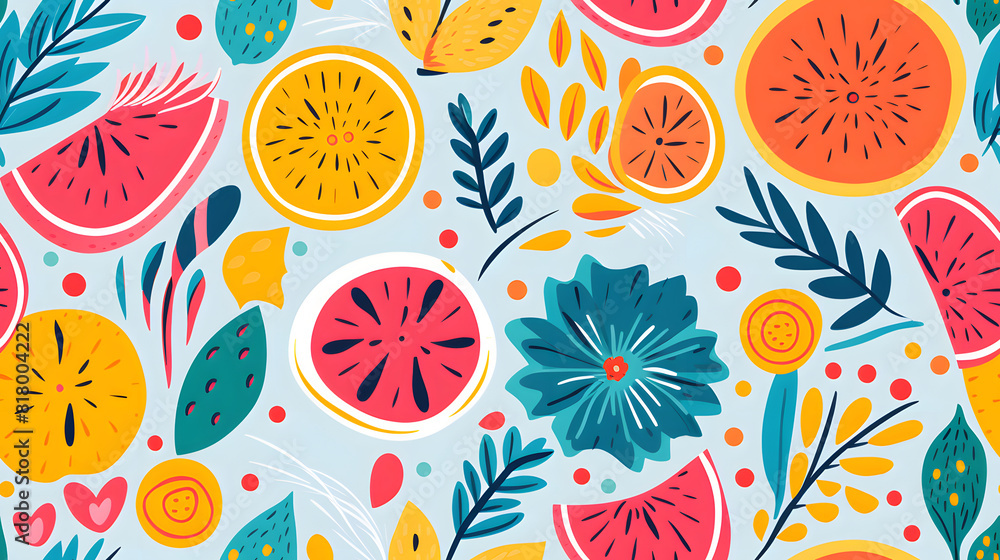 summer pattern happy colors design geometric shapes poster background summer pattern happy colors design geometric shapes poster background