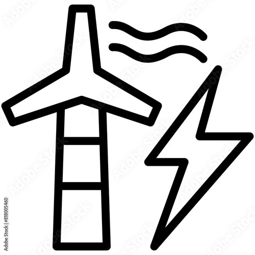 windmills line icon