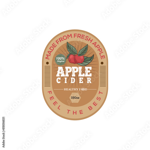 apple cider label, cider label design, Apple Cider template vector, apple engraving, hard cider
