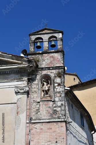 Wallpaper Mural Campanile antico della chiesa centrale del paese di Morcone (Benevento). Torontodigital.ca