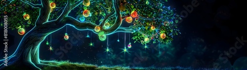 Neon Infused Whimsical Tree...