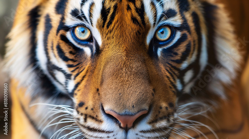 Internationaler Tag des Tigers am 29. Juli Nahaufnahme Tiger Portrait Generative AI