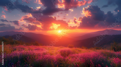 Majestic Sunset Mountains Landscape Ukraine  HD  Background Wallpaper  Desktop Wallpape