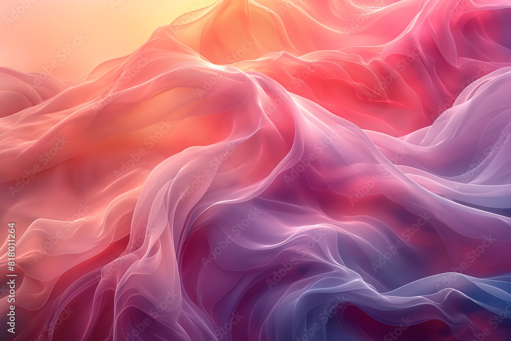 Obraz premium Colorful Abstract Illustration with Harmonious Forms and Soft Gradients