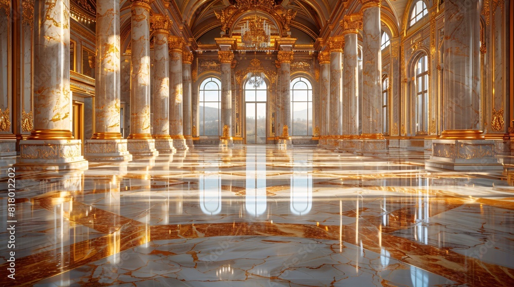 Obraz premium Gold Marble Interior of the Royal Palace Featuring