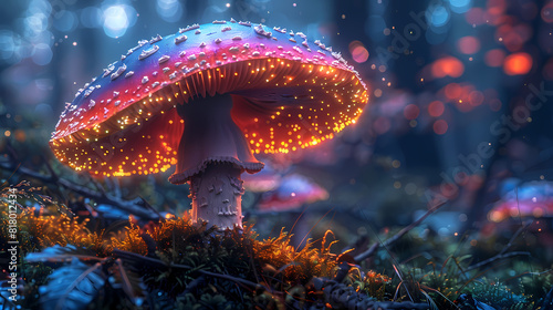 Mushroom Wallpaper ,Fantasy Wallpaper, 4K, Mushroom Light, Fantasy Mushroom, Jungle, Forest Mushroom, Jungle Background,