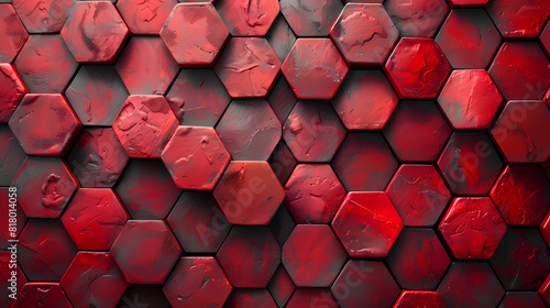 red hexagonal background wallpaper