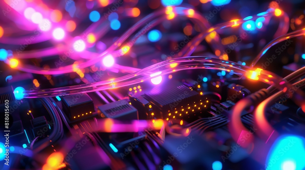 Networking and Digital Technology Abstract Computer Science and Internet Concept in Blue Background Networking and Digital Technology Abstract Computer Science and Internet Concept in Blue Background