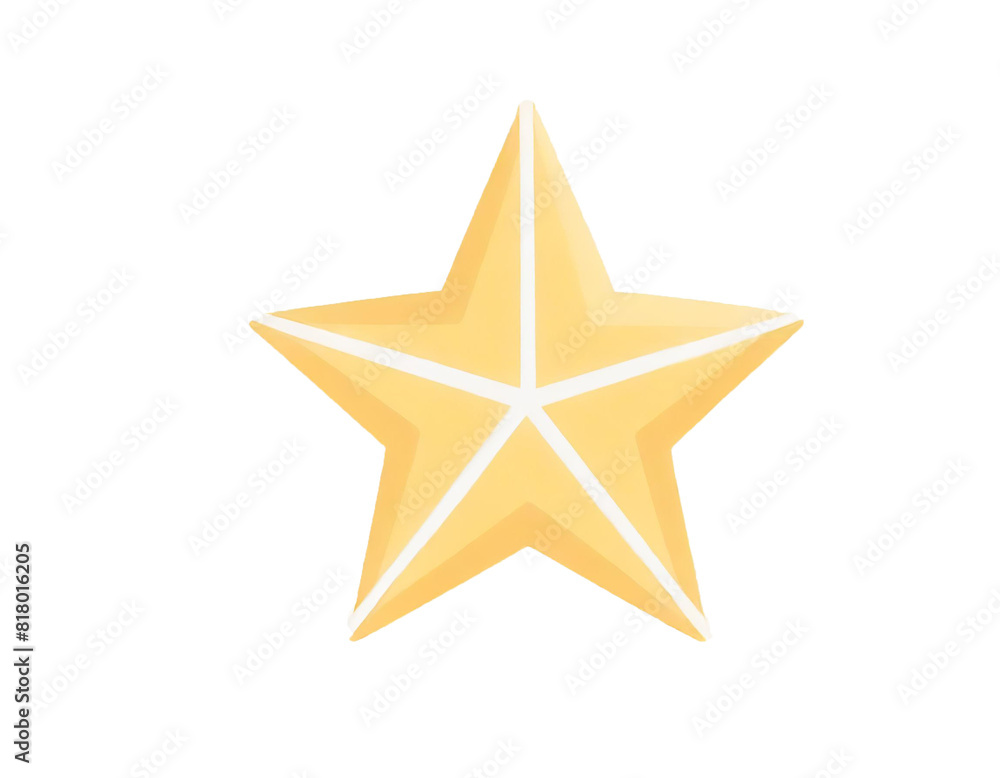 Obraz premium flat star icon for presentation png