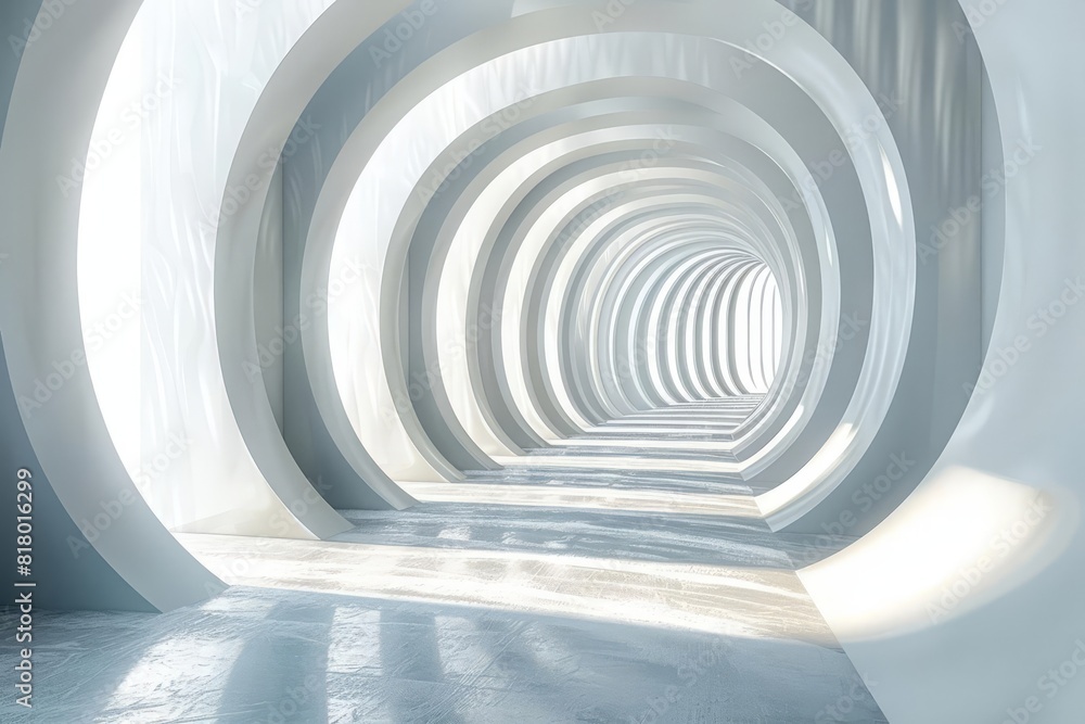 Fototapeta premium 3D abstract shapes with shadow effects creating a modern and spacious feel
