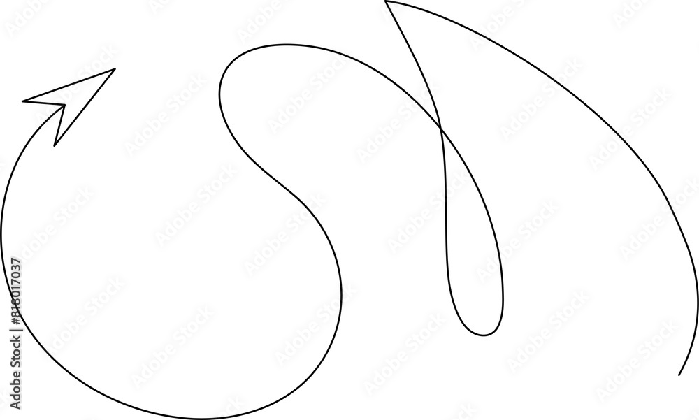 Thin line arrows icon set. Elements for design Thin line arrows icon set. Elements for design