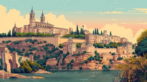 Illustration of Toledo, Spain