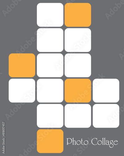 15 photo collage template. vector illustration, new collections