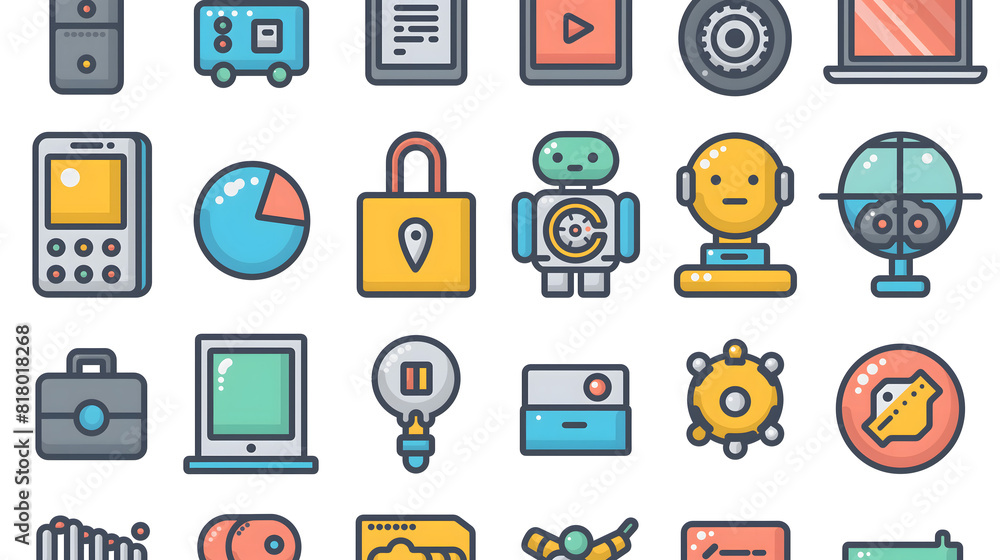 Icons representing automation engineer