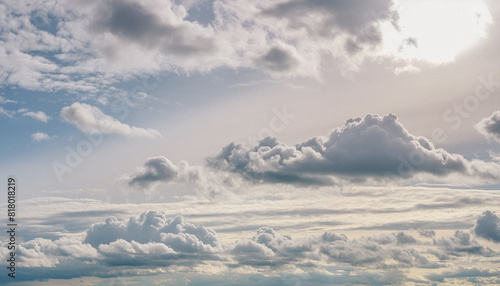 青空　白い雲　晴天　自然　爽やか　自由　希望　穏やか　広がり　無限　背景　 © Akiyama photo studio