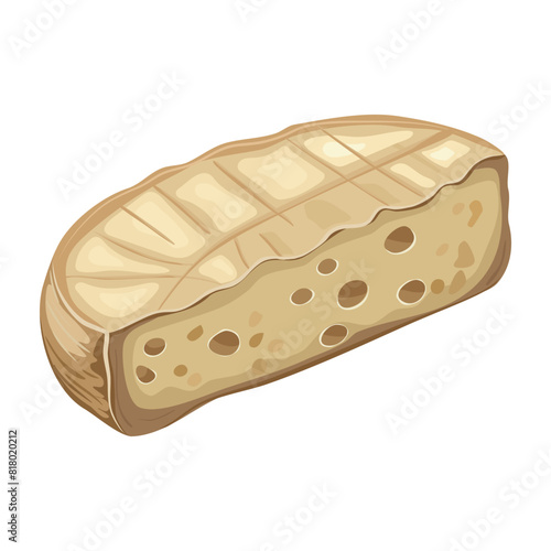 A piece of cheese. Illustration on a white background