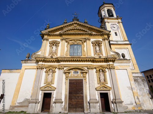 Gaggiano, Milan, Italy: exterior of the Sant Invenzio church