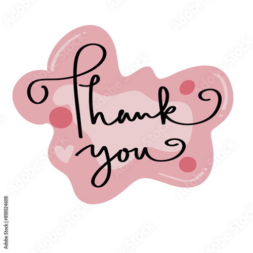 Thank you greeting appreciation peach