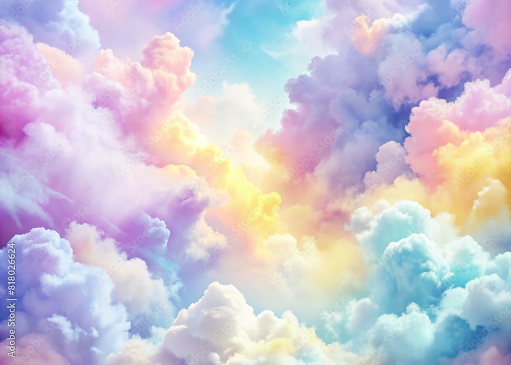 clouds in dreamy purple pink yellow blue cyan pastel hues for background clouds in dreamy purple pink yellow blue cyan pastel hues for background