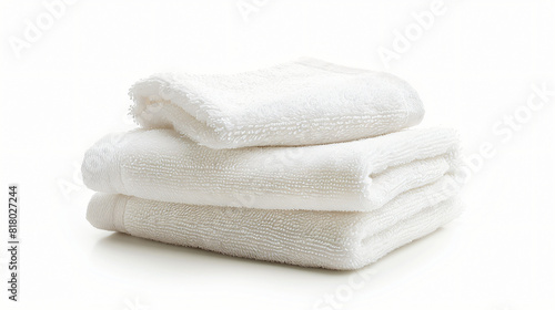 Clean soft towel on white background