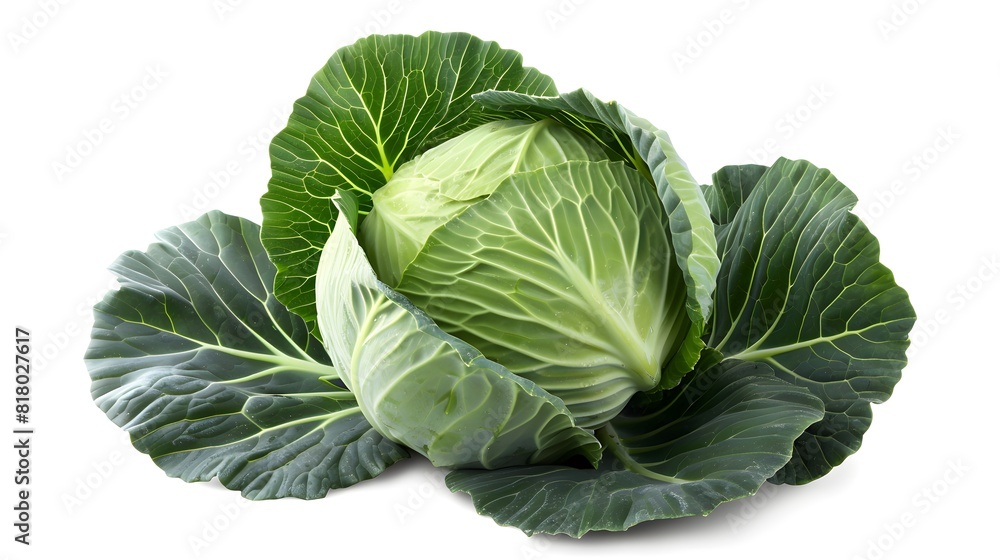 Obraz premium cabbage isolated on white background,