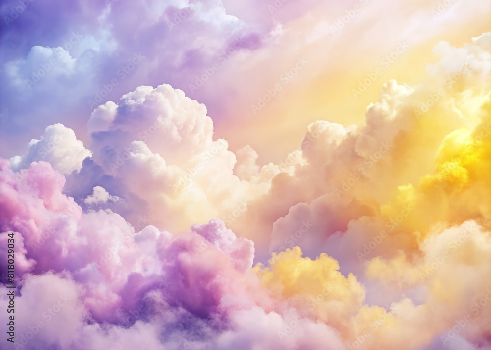 clouds in dreamy purple pink yellow blue cyan pastel hues for background clouds in dreamy purple pink yellow blue cyan pastel hues for background