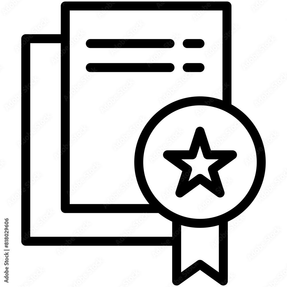 achievement line icon achievement line icon