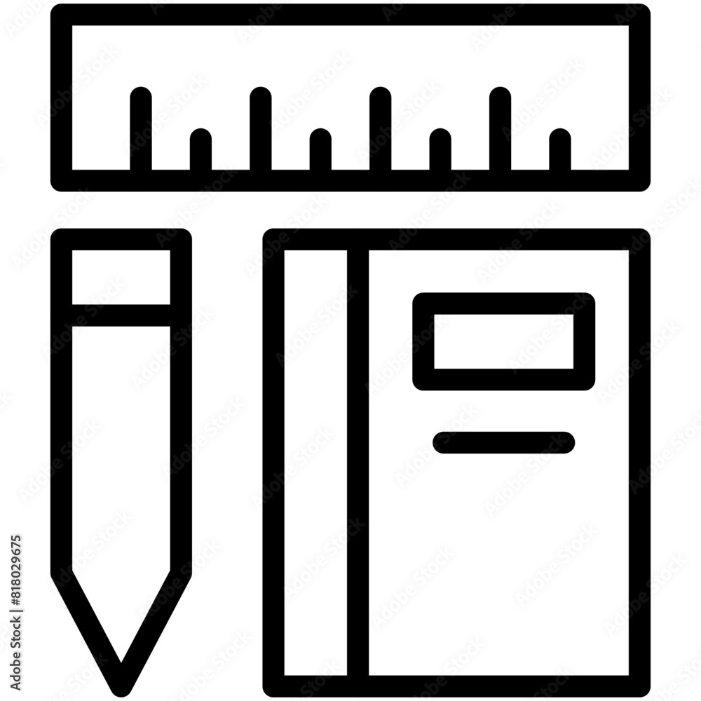 stationary line icon stationary line icon
