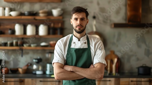 indoors, one person, photography, people, apron, chef, adult, adults only, horizontal, males, men, food and drink, cooking, food and drink establishment, one man only, only men, confidence, expertise,