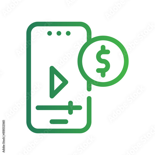 monetization gradient icon
