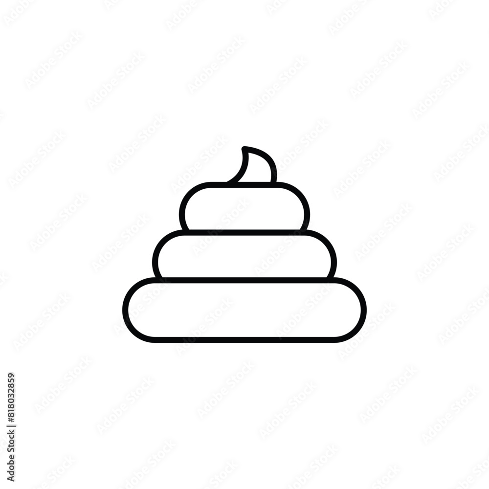 Vector icon illustration of a poop emoji, representing humor and playfulness in digital communication Vector icon illustration of a poop emoji, representing humor and playfulness in digital communication