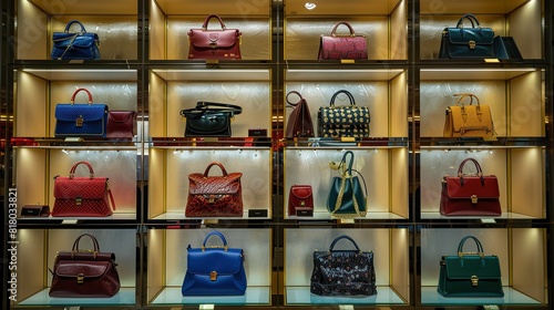 Paris, France Luxury hand bags in a Printemps store on Boulevard Haussmann, in Paris, 
