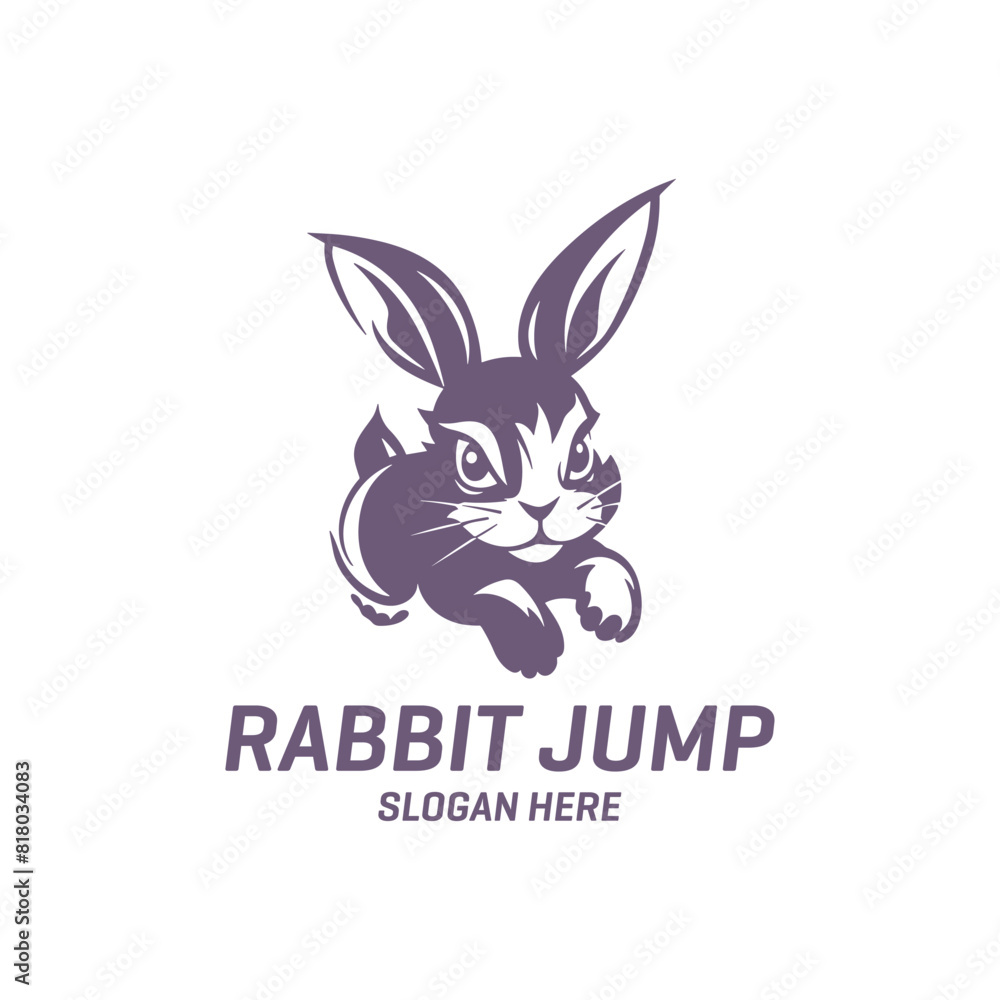 Jumping rabbit logo vector illustration Jumping rabbit logo vector illustration